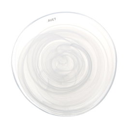 Avet Plato Blanco Diámetro 26 cm, Colección White, Efecto Alabastro Irregular - 6 Unidades